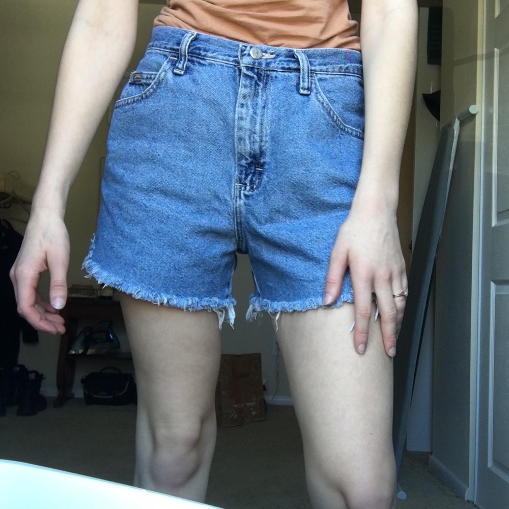 Vintage High-waisted, Raw Edge, Riders Shorts - Picture 2 of 7